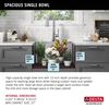 24&rdquo; Undermount Stainless Steel Single Bowl Laundry Utility Kitchen Sink with Accessories
